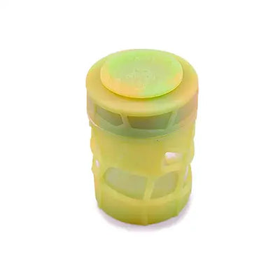 Space King stackable sili glass jar in translucent lime green silicone