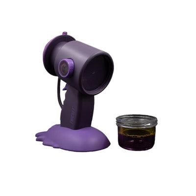 Spaceout Flashback Torch - Purple airbrush tool with paint jar & stand for galactic artistry