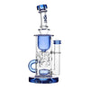 Intricate Calibear Glass Straight Fab Klein with blue accents and premium sandblasting tech