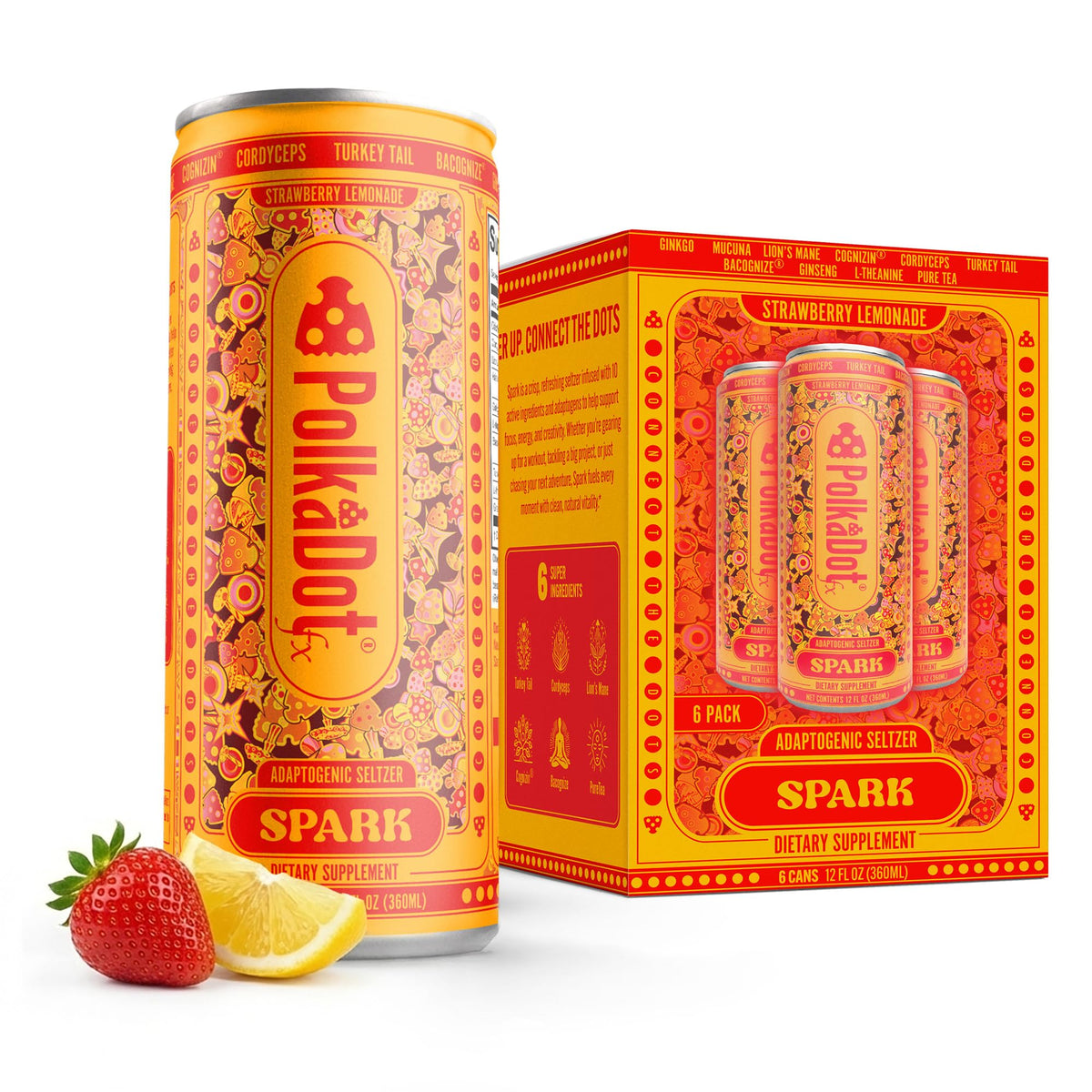 Polka Dot Adaptogenic Seltzer 6-Pack