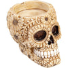 Sugar Skull Ashtray With Built-in Cigarette Rests, Perfect For Grateful Dead Fans