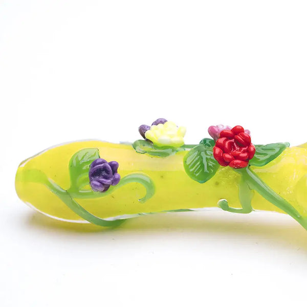 Sunshine garden design spoon pipe in durable borosilicate glass