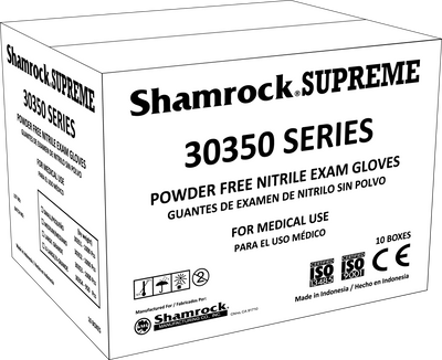 Shamrock Blue Nitrile Gloves - Powder-Free Case