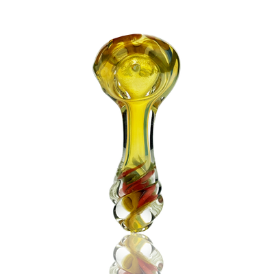 Twisted Silver Fume Glass Hand Pipe - 2.5 Inch