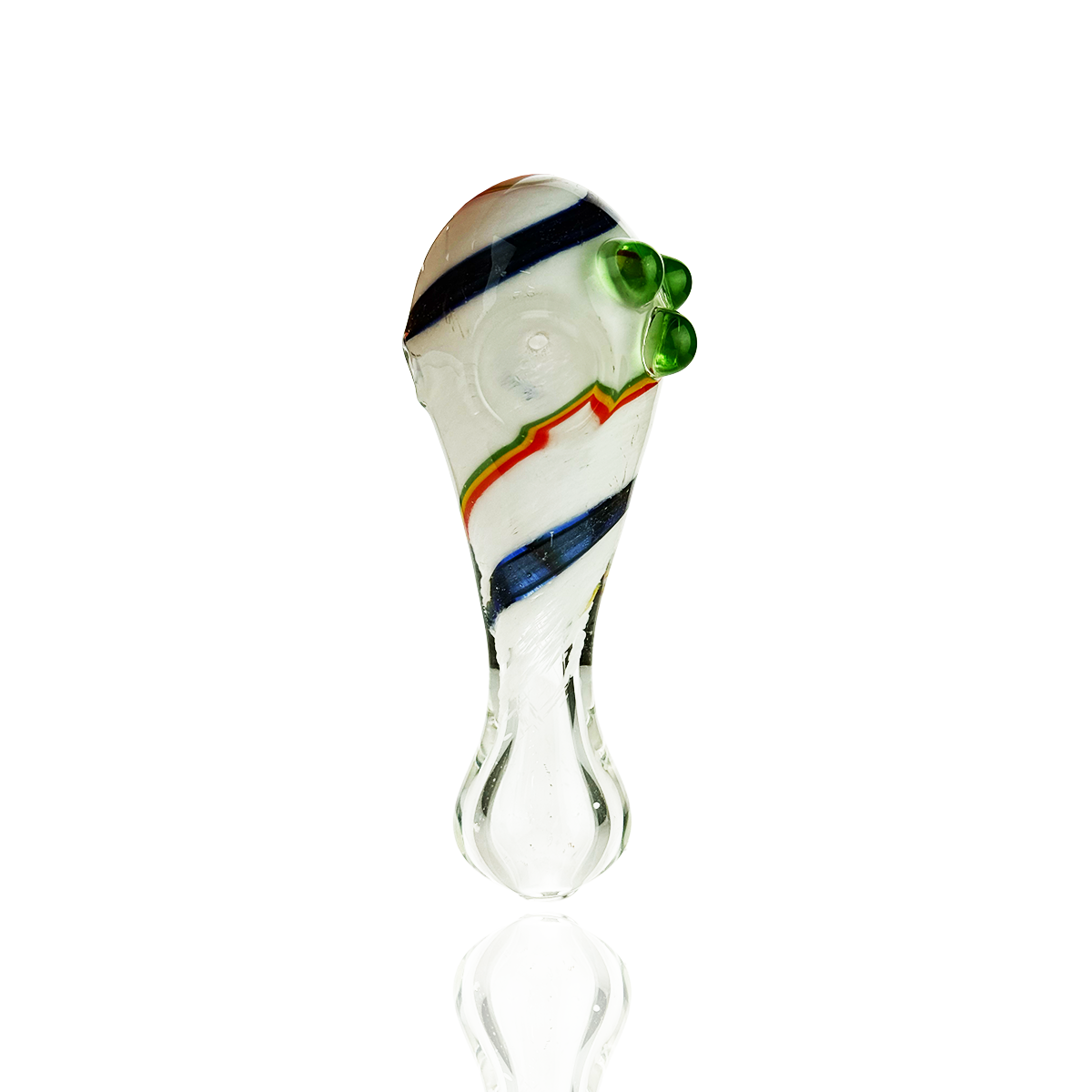 Slime Frit Dichro Glass Spoon Pipe 4.5 Inch