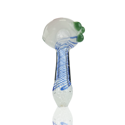 Frit Color Spiral Art Hand Pipe - 4.5 Inch