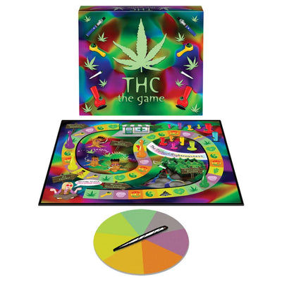 Fun 420-themed THC board game with colorful cannabis imagery and daring challenges