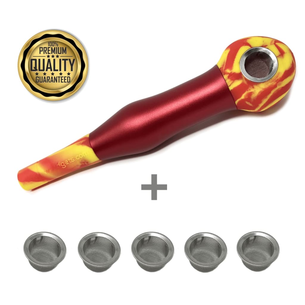 Colorful smoking pipe drastically cools smoke with incredible coughless technology