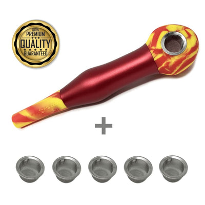 Colorful smoking pipe drastically cools smoke with incredible coughless technology