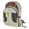 Threadheads Hemp Backpack with ethnic pattern stripes, zippered main compartment, fair trade