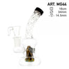 Shaped Rasta Water Pipe with Spiral Neck Design and Decorative Base