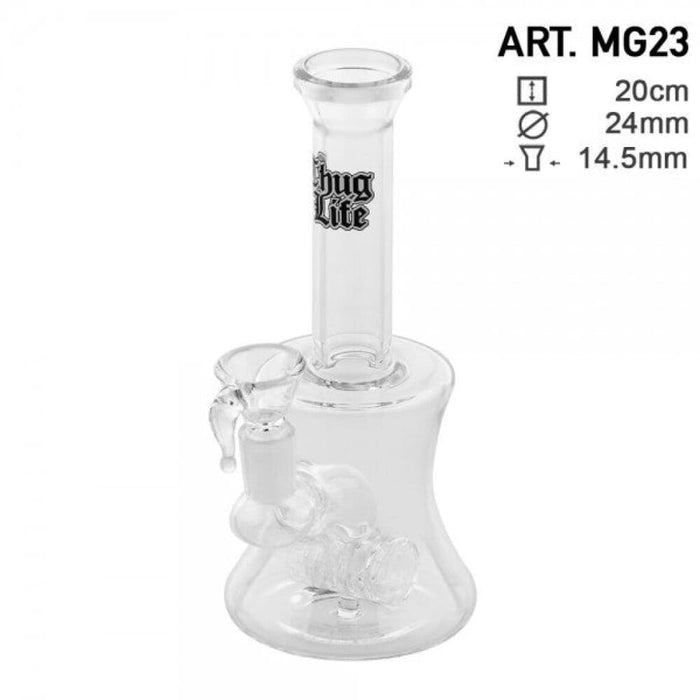 Thug Life | 8 Clear Water Pipe W/ Hammer Percolator On sale