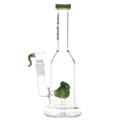 Green Apple Custom Perc Water Pipe with green color accents