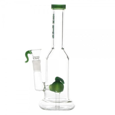 Green Apple Custom Perc Water Pipe with green color accents