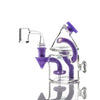 Toxic Cone Recycler Diamond Rig: Unique Dab Rig With Purple Accents And Multiple Chambers