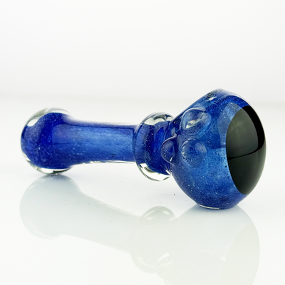 Artisan Frit Glass Spoon Pipe with Accent Tube
