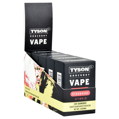 Tyson 2.0 Knockout Live Diamonds Disposable Vape in ‘Strawnana’ flavor display box