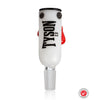 White TYSON heavy bag 14mm bowl piece for bongs with striking red accents