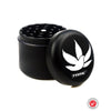 Tyson 2.0 Pigeon 4 Part Herb Grinder with Marijuana Leaf Logo on Lid