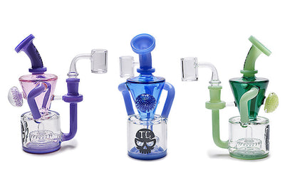 Artisan Cone Flower Recycler Water Pipe