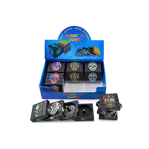 Rubik Skull Design 4-Piece Dry Herb Grinder