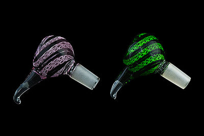 Artisan Wavy Glass Bowl for Dry Herb (14mm)
