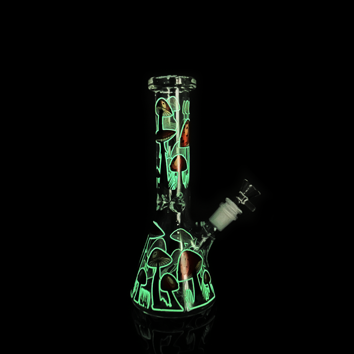 Glow-in-the-Dark Mushroom Beaker with 14mm Bowl