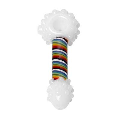 Vibrant Rainbow Glass Spoon Pipe