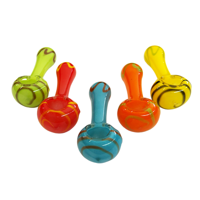 Compact Frit Glass Spoon Pipe