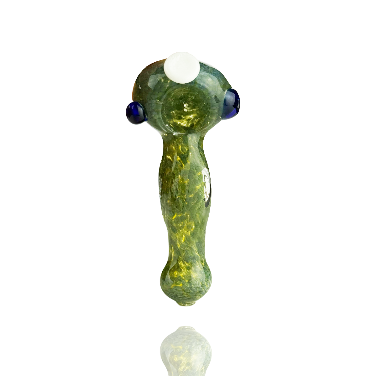 Artisanal Frit-Pressed Glass Hand Pipe