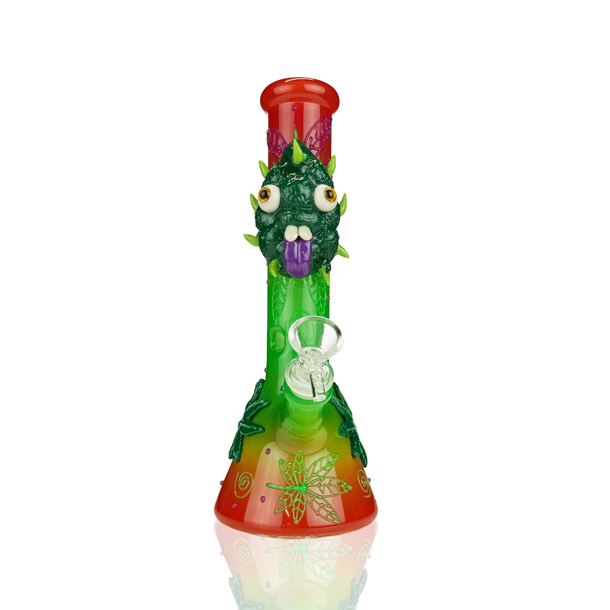 10-Inch 3D Beaker Water Pipe