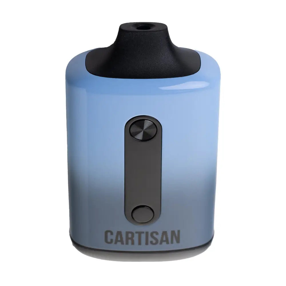 Blue and black vaporizer with water pipe attachment for Veil Bar Duo featuring hemp wraps