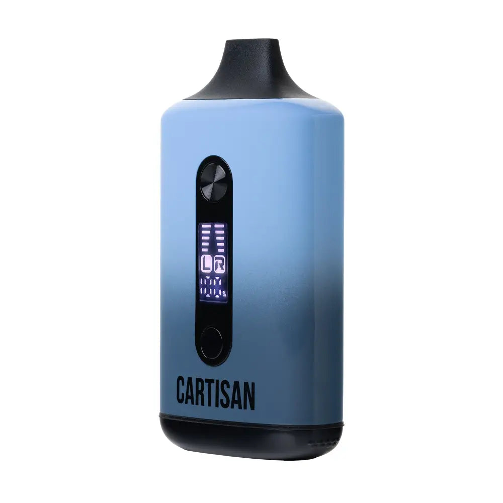 Blue and black vaporizer with water pipe attachment for Veil Bar Duo 510 Cartridge