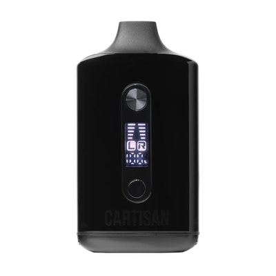 Black vaporizer with digital display for Veil Bar Duo 510 Cartridge and water pipe attachment