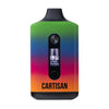Rainbow-colored vaporizer with digital display and water pipe attachment for Veil Bar Duo