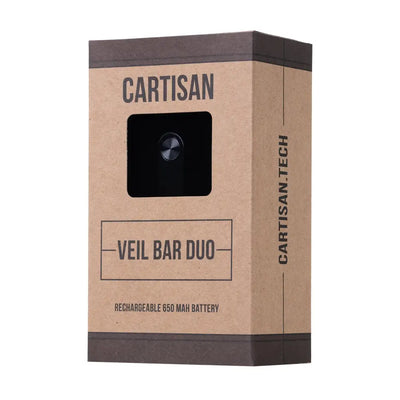 Rectangular brown box for Veil Bar Duo 510 Cartridge with Water Pipe Attachment