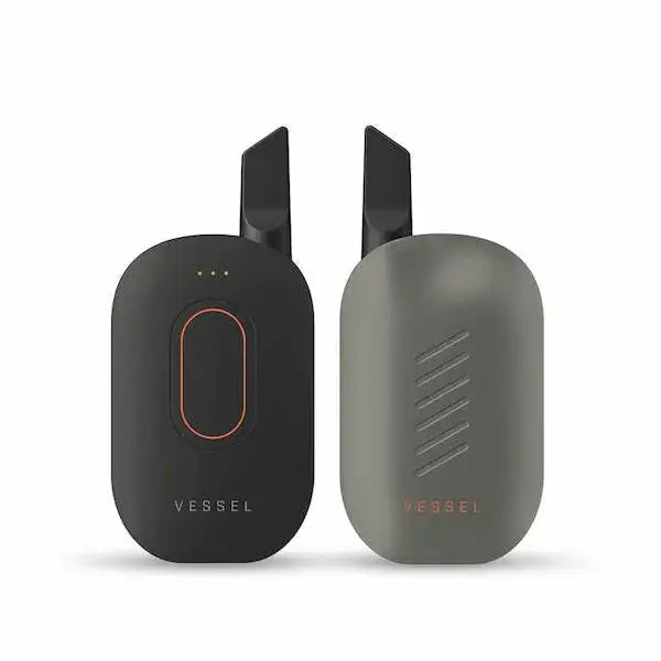 Vessel Compass cartridge battery with black gray wireless charging pads