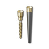 Dental implant components with double helix design for optimized dry herb experience