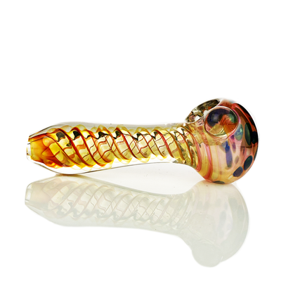 Artisan Gold Fume Spiral Hand Pipe 4.5 Inch