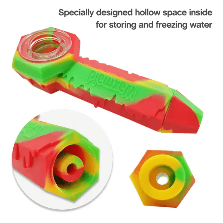 Colorful Waxmaid Freezable Silicone Ice Spoon Pipe designed for summer sessions