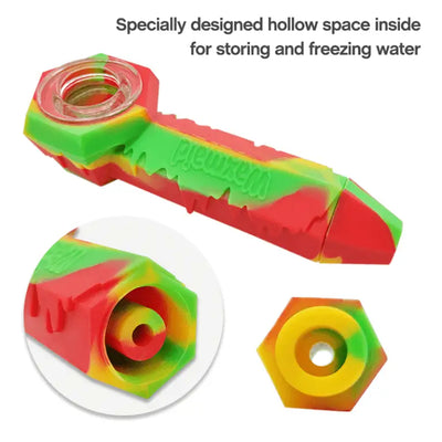 Colorful Waxmaid Freezable Silicone Ice Spoon Pipe designed for summer sessions