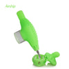 Bright green silicone airship wine stopper from the Waxmaid Airship Nectar Collector Kit