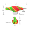 Colorful Waxmaid Airship Nectar Collector Kit with labeled measurements for cannabis use