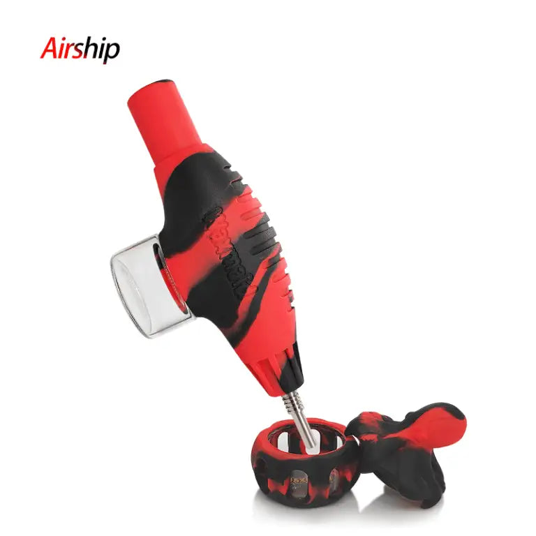 Red and black electric wine bottle opener for Waxmaid Airship Nectar Collector Kit