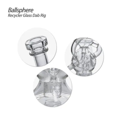 Ballsphere recycler glass dab rig with spherical design
