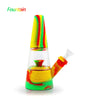 Colorful Waxmaid Fountain Silicone Glass Water Pipe with cone top and angled mouthpiece