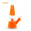 Orange cone-shaped water pipe from Waxmaid Fountain for smooth hits with clear midsection