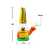 Colorful Waxmaid Fountain Silicone Glass Water Pipe with measurements for smooth hits