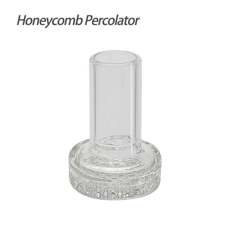 Clear glass honeycomb percolator for Waxmaid Ares, enhancing filtration performance