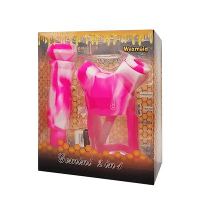 Pink and white Waxmaid Gemini 2-in-1 nectar collector kit